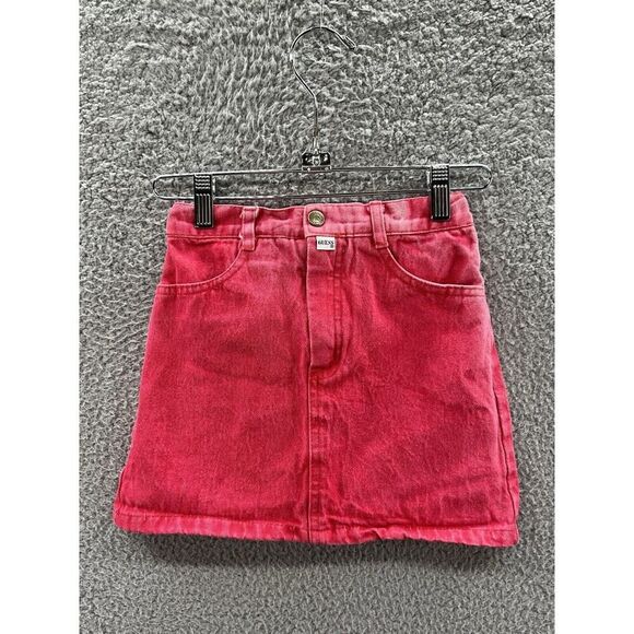 Vintage Baby Guess Red Jean Skirt Made USA Size 5Y Style E31250 - Picture 1 of 4